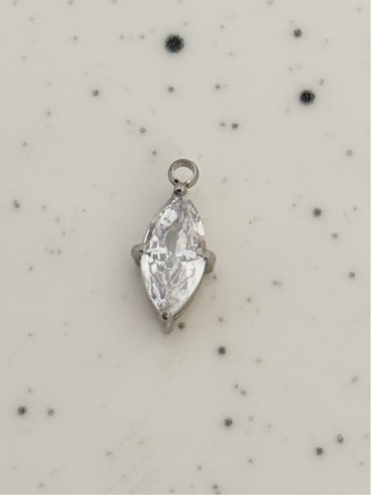 Diamond Zirconia Charm