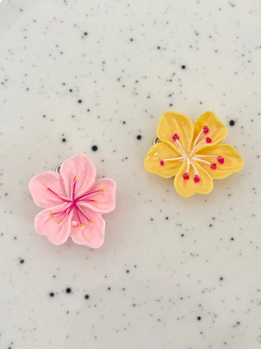 Colourful Hibiscus Flower Charm