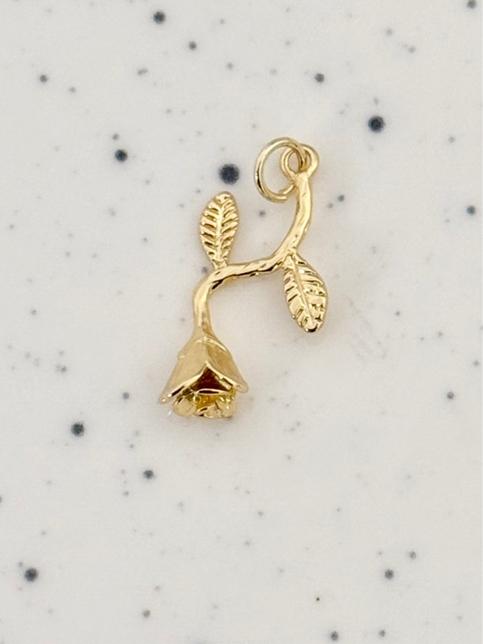 Gold Rose Charm