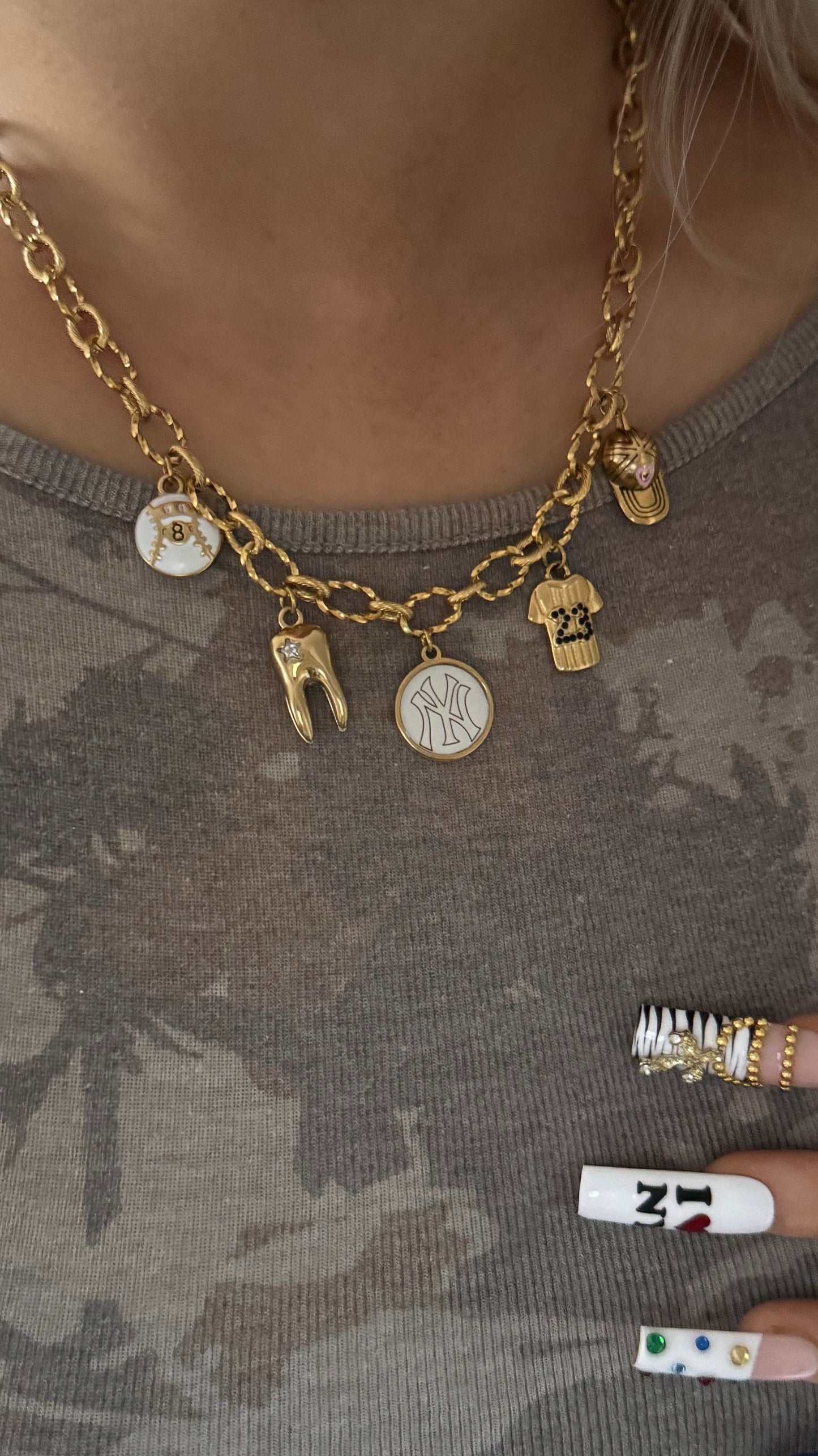 The “Is This Streetwear Enough?” Gold Charm Necklace