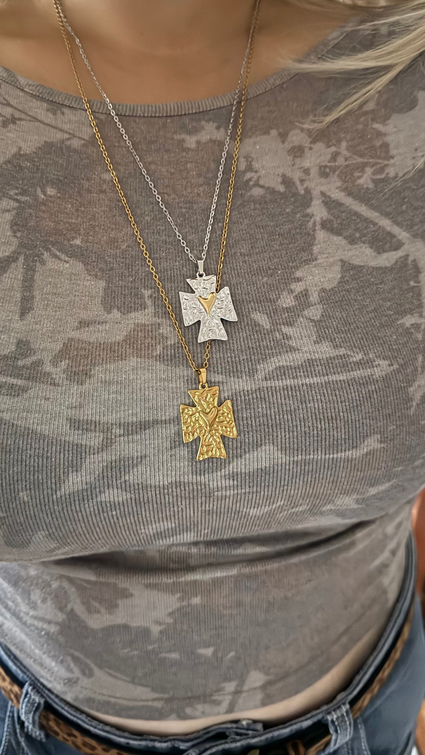 The “Cross My Heart” Long Necklace