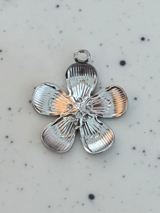 Silver Flower Charm