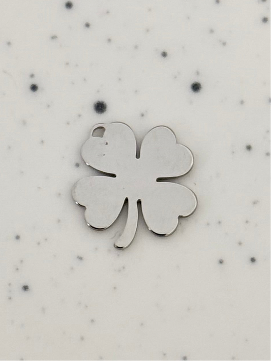Silver Four Leaf Clover Charm
